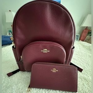 Authentic Coach Medium court backpack in Boysenberry. Does NOT include wallet.